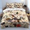 Floral Botanical Pattern Design Bedding Duvet Cover Set  (1*Duvet Cover 2*Pillowcases, Without Duvet Insert)