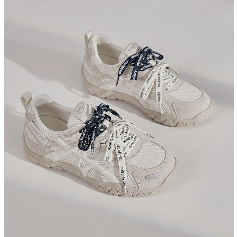 Dexun shoes women's 2025 new versatile huge good-looking inner height increase blue retro sports casual Forrest Gump shoes women's shoes