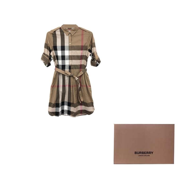 Burberry SS22 Women's Check Dress Brown 80529281