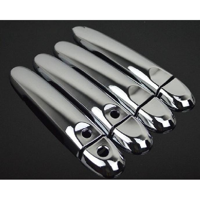 Carbon Fiber/Chrome Car Door Handle Bowl Cover For Nissan Almera Sunny March