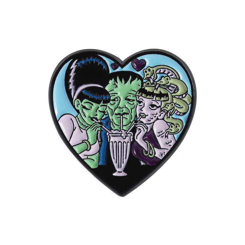 Insigne Emailate Personaje Horror Filme Broșe Personalizate Petrecere Halloween Insigne Rever Haine Bijuterii Gotice Cadou pentru Prieteni