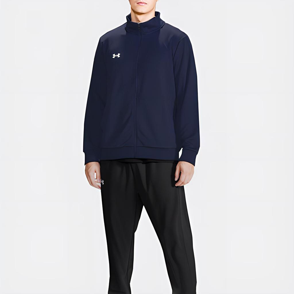 Under Armour Logo Knitted Sports Jacket And Cuffed Knitted Sports Pants Casual Set Men Sportswear 21500437-408+23600704-001