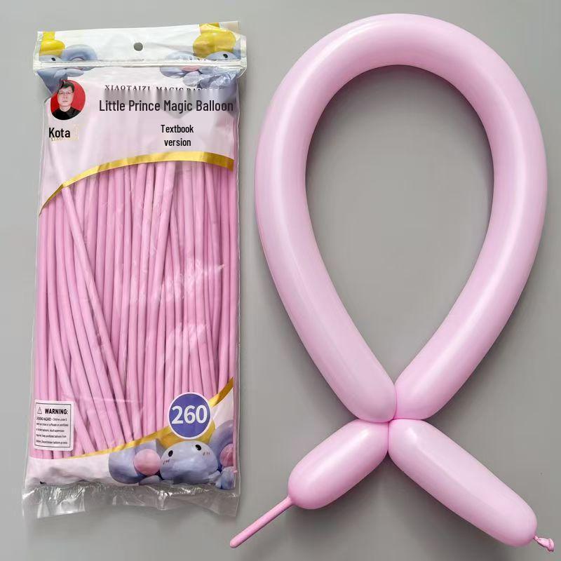 260-Piece Non-Toxic Macaron Long Balloons for Children - Magic Clown Modeling