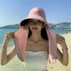 Women Anti UV Sunshade Shawl Cap Detachable Wide Brim Visor For Outdoor Sports Beach Travel Accessory