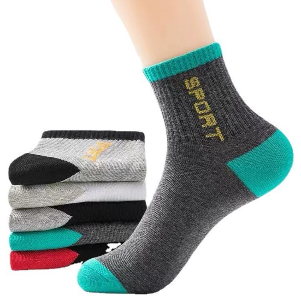 10-1 Paia Calzini da Uomo a Mezza Gamba per Primavera Estate Autunno Inverno, Traspiranti Assorbenti del Sudore per Sport all'Aperto Casual Passeggiate