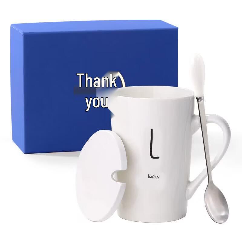 Qiwei Ceramic Mug with Lid and Spoon