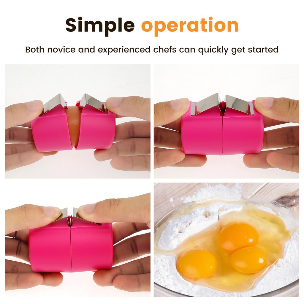 3Pcs Egg Shell Opener Handheld Portable Egg Cracker Tool Effortless Egg Breaker Convenient Egg Shell Cutter Kitchen Accessories