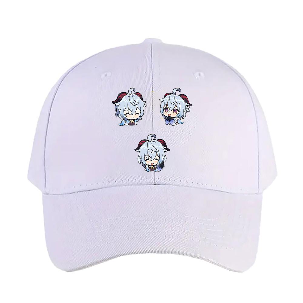 Chibi Ganyu Genshin Impact Cap Summer Woman Man Adult Casual Fashion Casual Adjustable Fishing Hat Sun Hat Baseball Cap