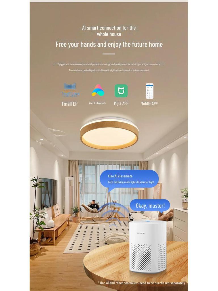 Moderne LED-Deckenleuchte im japanischen Stil für Schlafzimmer oder Arbeitszimmer