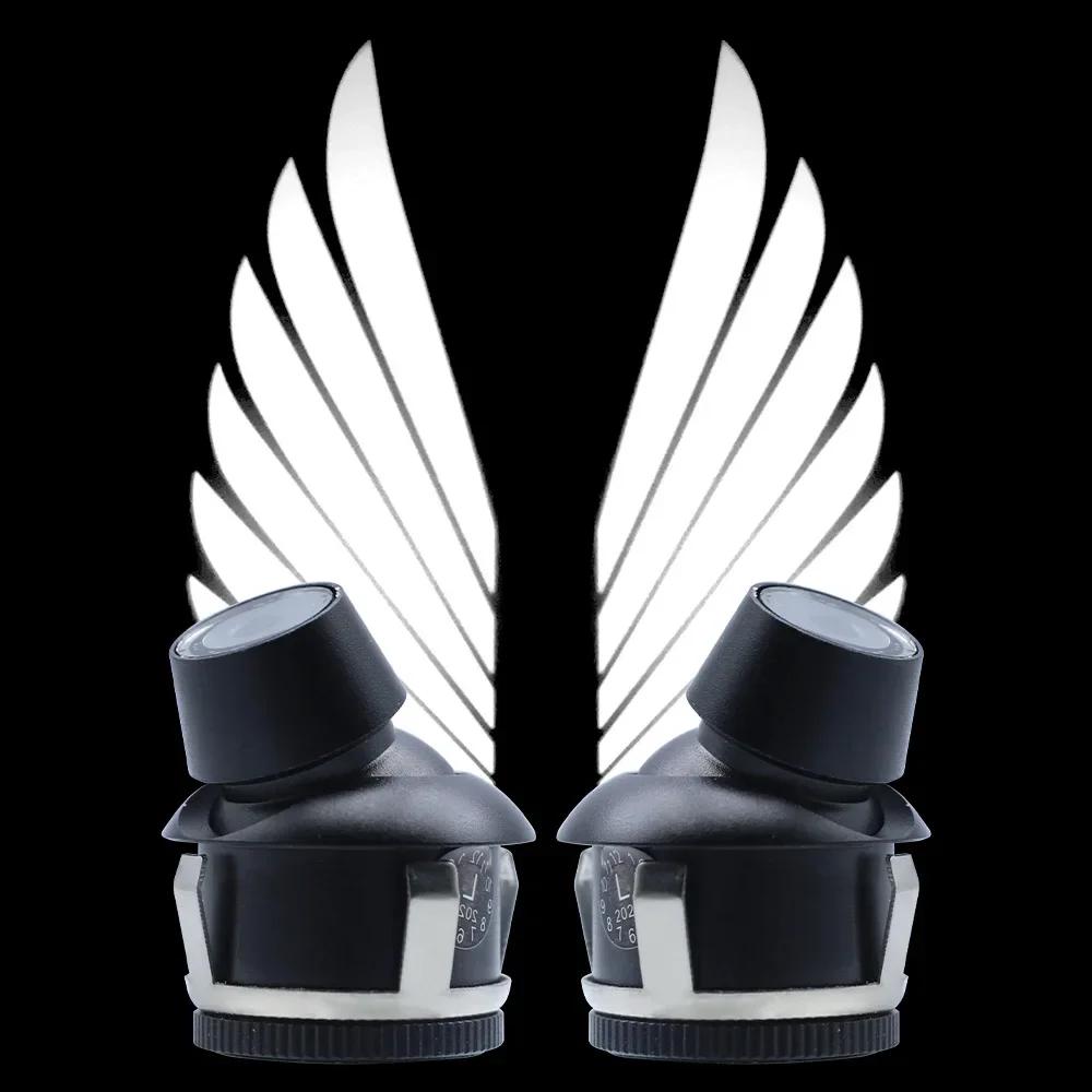 

2PCS Red LED Light Car Accessories Modification Car Angel Wings Welcome Light Rearview Mirror Welcome Light Carpet Projection