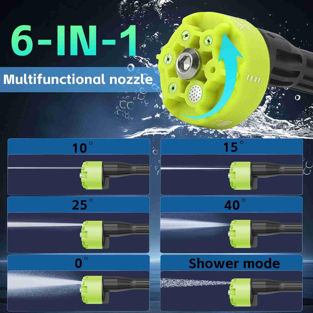 980PSI Cordless Pressure Washer with 21V Batteries, Battery Powered Power Washer, Portable Pressure 