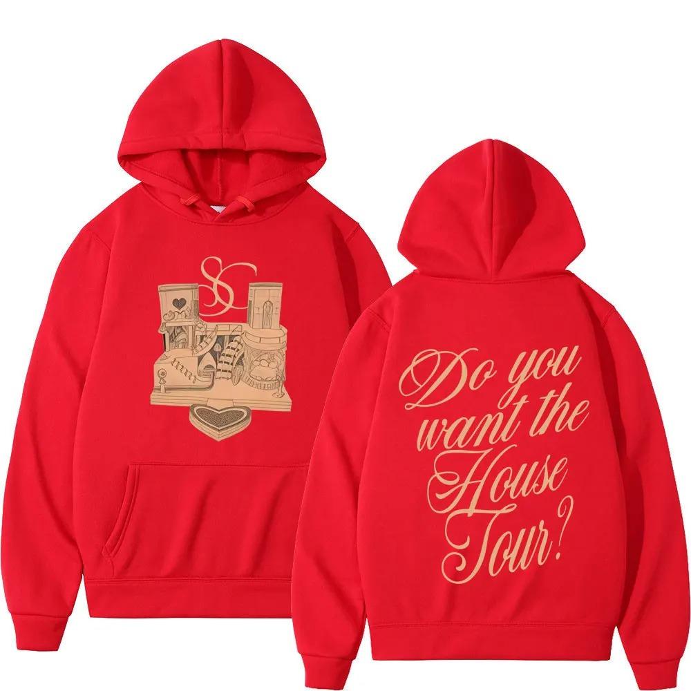Do You Want The House Tour Sabrina Carpenter Vintage Print Hoodie Men Wome Pullover Long-sleeved Fashion Sweatshirt Tops