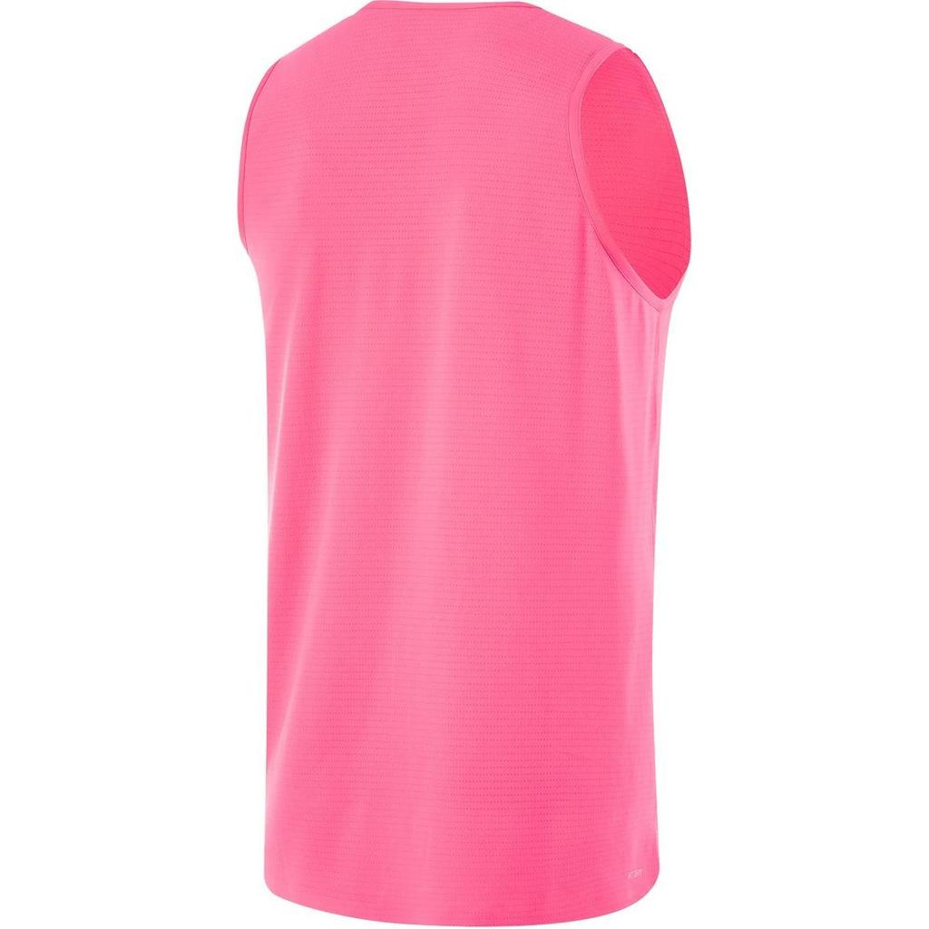 Li Ning Basketball Series Comfortable Casual Letter Print Simple Round Neck Vest Men Tops Fluorescent-Lotus-Pink AAYU065-4