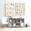 Alphabet Zahlen Kindergarten Poster Tier Kind Erziehen Druck Leinwandmalerei Waldland Wandkunst Bilder Kinderzimmer Heimdekor