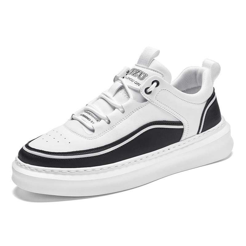 

2024 Новые кожаные туфли для мужчин, черные, белые, классические, мужские повседневные туфли, без застежек, с мягкой подошвой, мужские туфли для вождения, деловые лоферы 44 чёрный