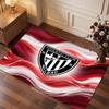 Athletic Bilbao Football Print Crystal Velvet Rug, Comfortable Water Absorbent Non Slip Indoor Floor Carpet