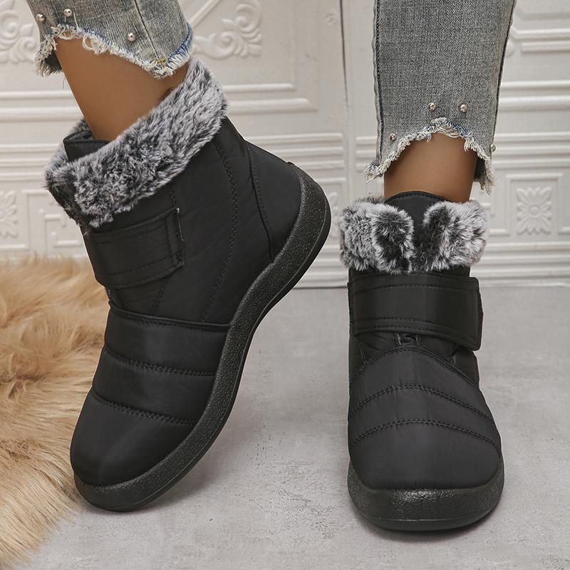 Waterproof Snow Boots for Women Fashion Faux Fur Plush Winter Ankle Boots Woman Comfortable Non-Slip Warm Cotton Padded Shoes