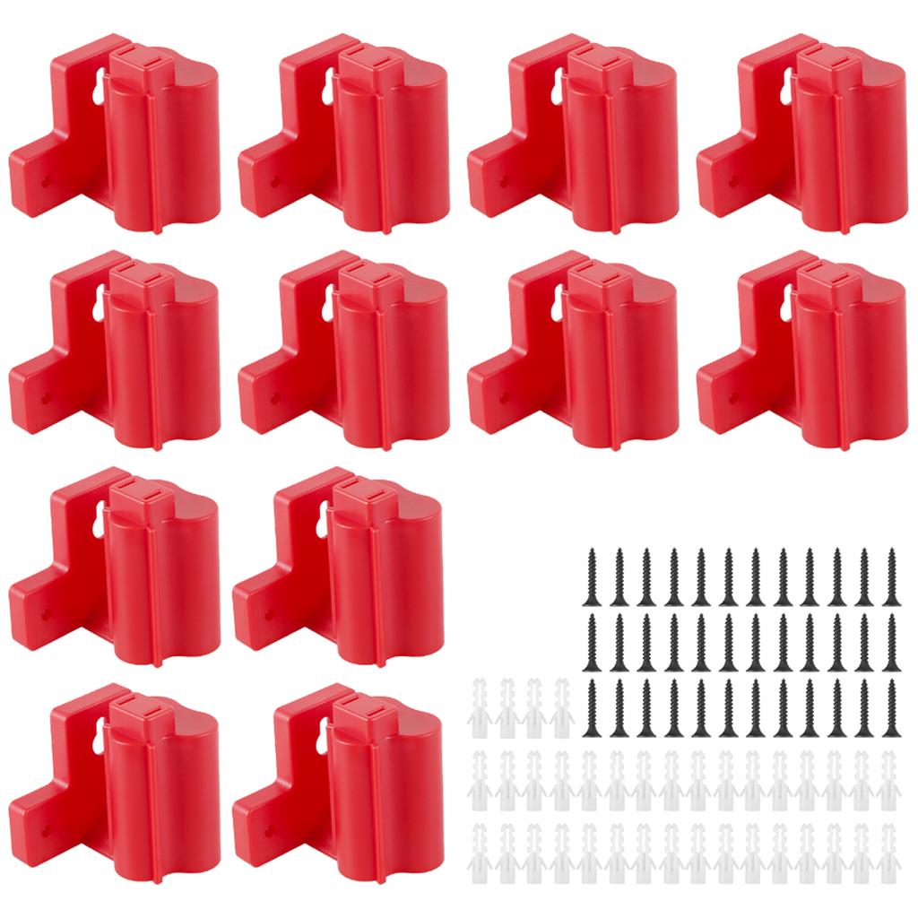 8/12 st Verktygsbatterihållare Kompatibel med Milwaukee M12 12V Borrverktyg Hängare Elverktygsförvaring Väggmontering Borrorganisatör