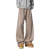 51 Hip-Hop Casual Thick Fleece Pants for Men, Winter American Vintage Style, Loose and Relaxed Straight-Leg Fleece-Lined Sweatpants