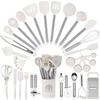 34-Piece Heat-Resistant Silicone Cookware Set for Non-Stick Pans - Includes Spoons, Spatulas, and Kitchen Tools