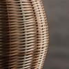 Round Woven Storage Basket with Lid Dust-Resistant for Bedroom Nightstands