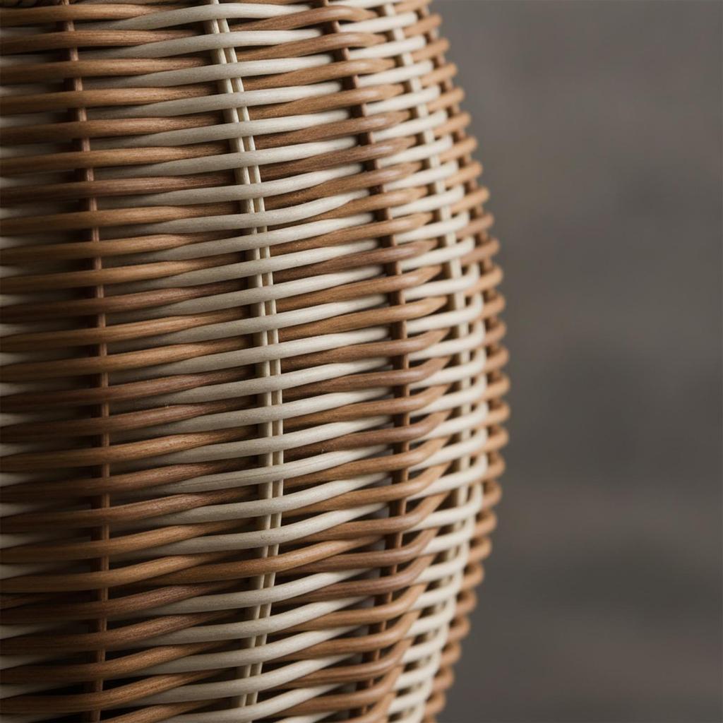 Round Woven Storage Basket with Lid Dust-Resistant for Bedroom Nightstands