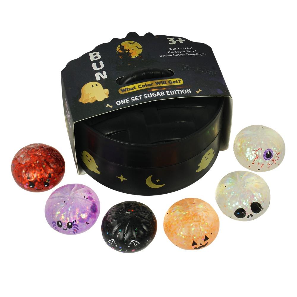 6 Stück/Set Halloween Squishy Kristallbrötchen Weich Niedlich Fidget Sensorisches Spielzeug Partygeschenke