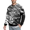 Men's Casual Fashion Printed Round Neck Pullover Sweatshirt