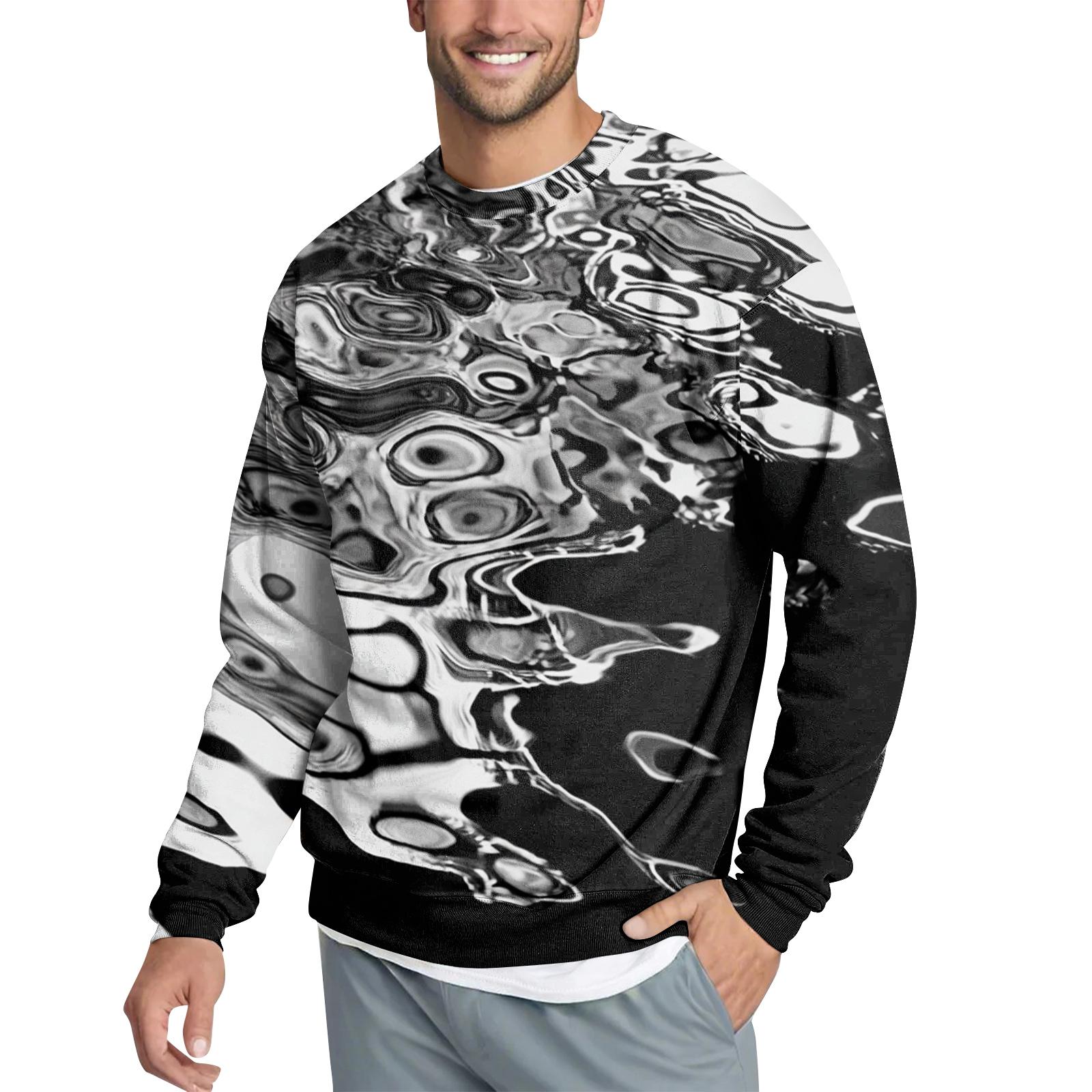 

Мужской повседневный модный свитшот с принтом и круглым вырезом L