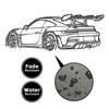 Car Metal Wall Art - Black Metal Carving, Sleek Design with Spoiler & Exhaust Pipes Easy to Hang Home Office Decor Wall Stickers