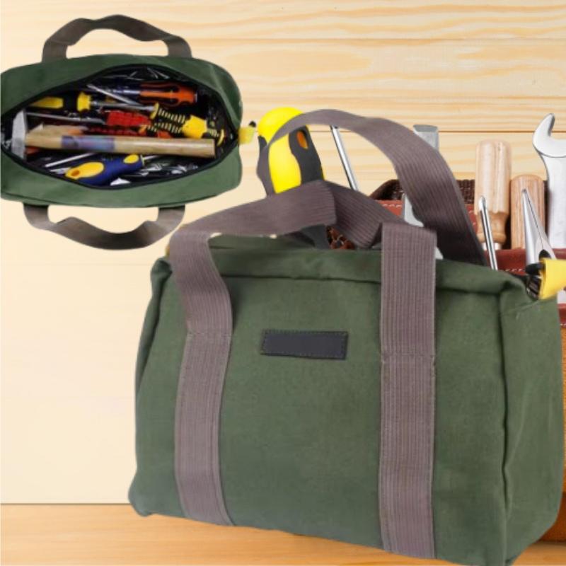 Multifunctional Canvas Tool Storage Bag, Large Capacity Handbag Tote Bag Storage Waterproof and Wear-resistant Organizer Bag