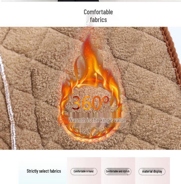 Women's Winter Cotton Jacket for Middle-Aged & Elderly - Plus Velvet Warm Coat