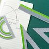 Complete Aluminum Ruler Pack with Rounded Corners Math Geometry Classroom Supplies Engineering Drawing Home Office Use