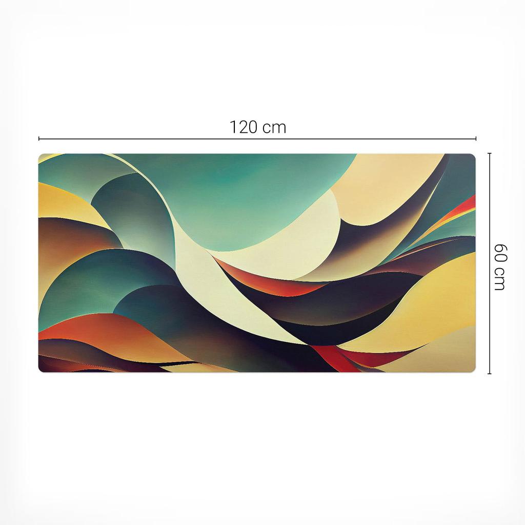 Designerska Podkładka Ochronna Pod Laptopa Abstrakcyjne Fale 120X60 Cm