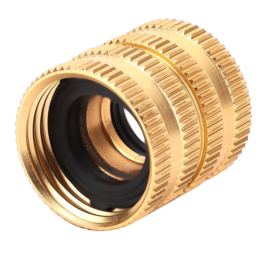 3 4  Brass Hose Tap Connector Threaded Garden Water Pipe Adaptor with Gasket