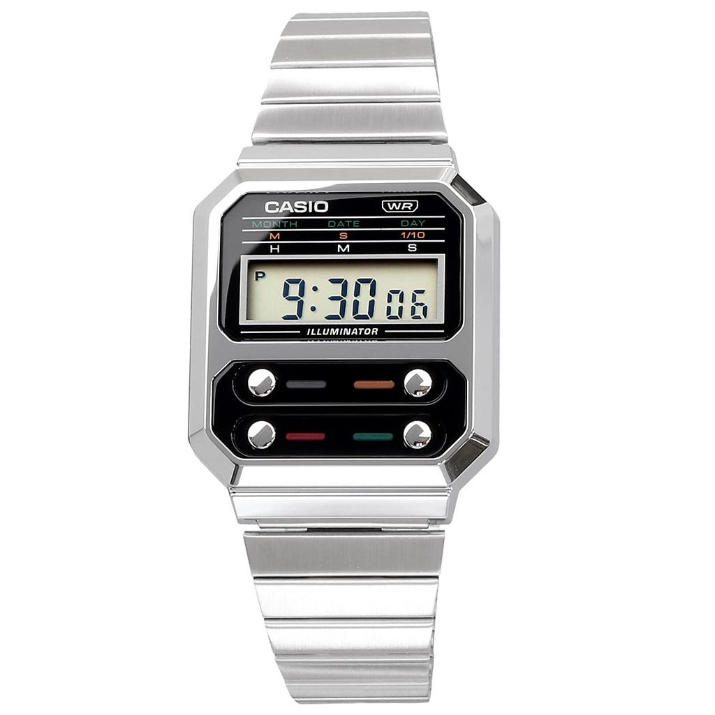 CASIO Digital Watch Reproduction Design Overseas Model Silver [Casio] A100WE-1A Men's [Item]