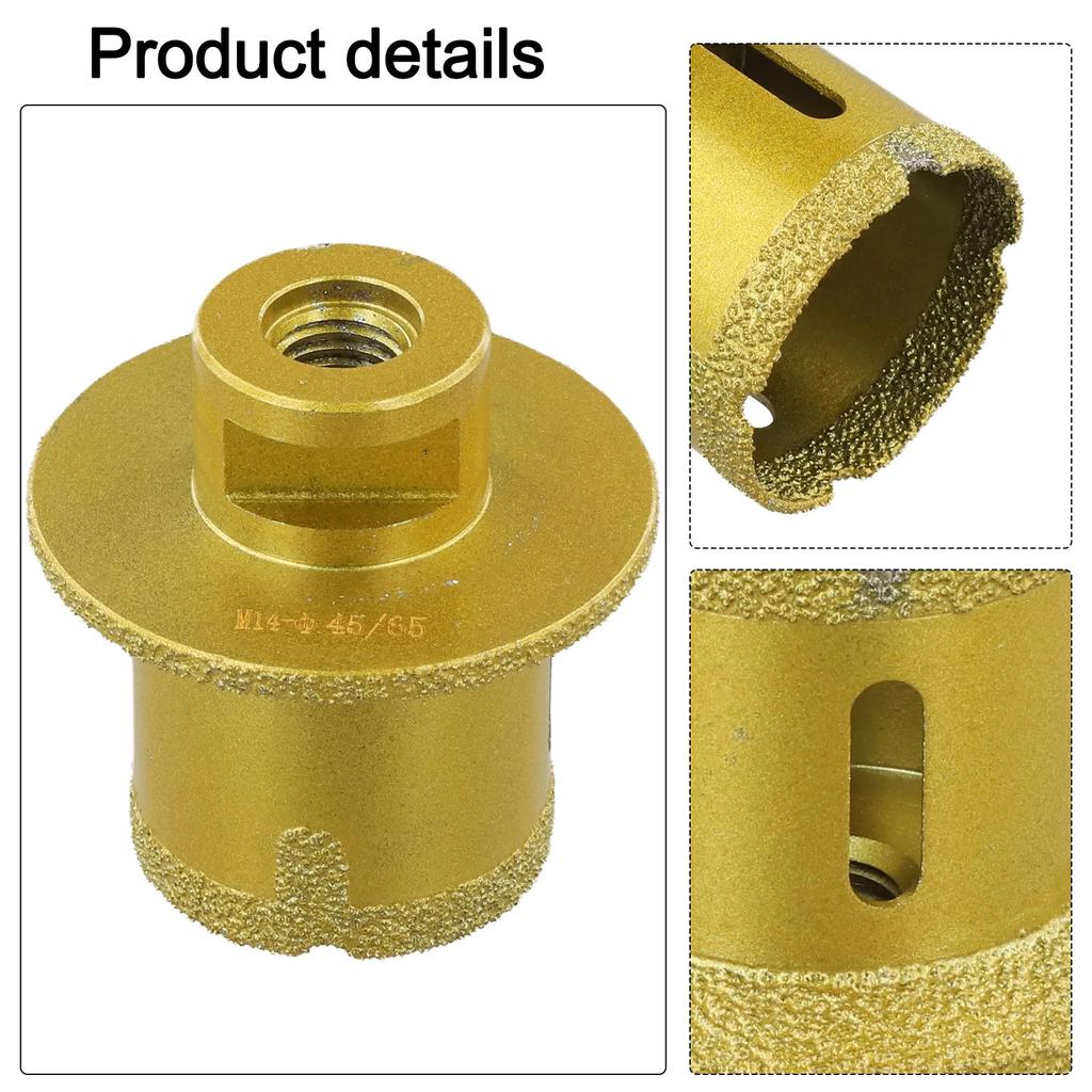 For M14 Thread Core Drill Bit Fast Drilling for Sinks 40/45/50mm for Marble Glass and Concrete with Efficient Chip Removal