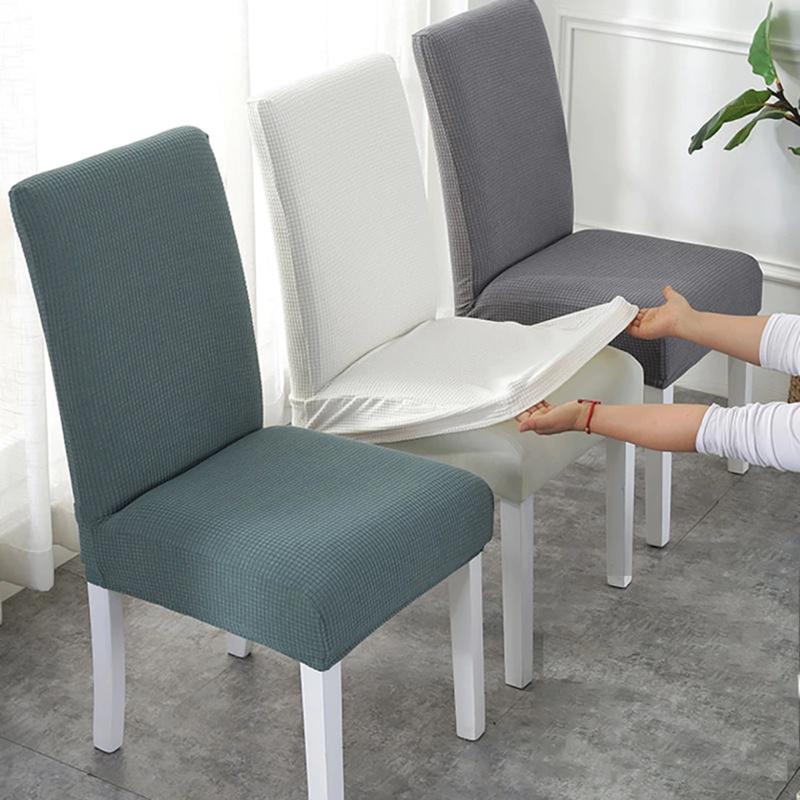 Weicher Polarfleece Stuhlbezug mit elastischem Spandex für Esszimmer Küche Stretch