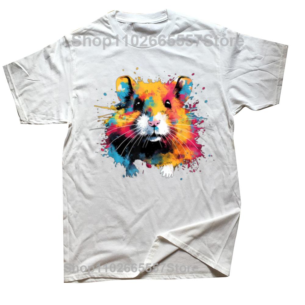 

Funny Cool Hamster on Colorful T Shirts Summer Graphic Cotton Streetwear Short Sleeve Animal Gifts Tshirt Mens Clothing S
