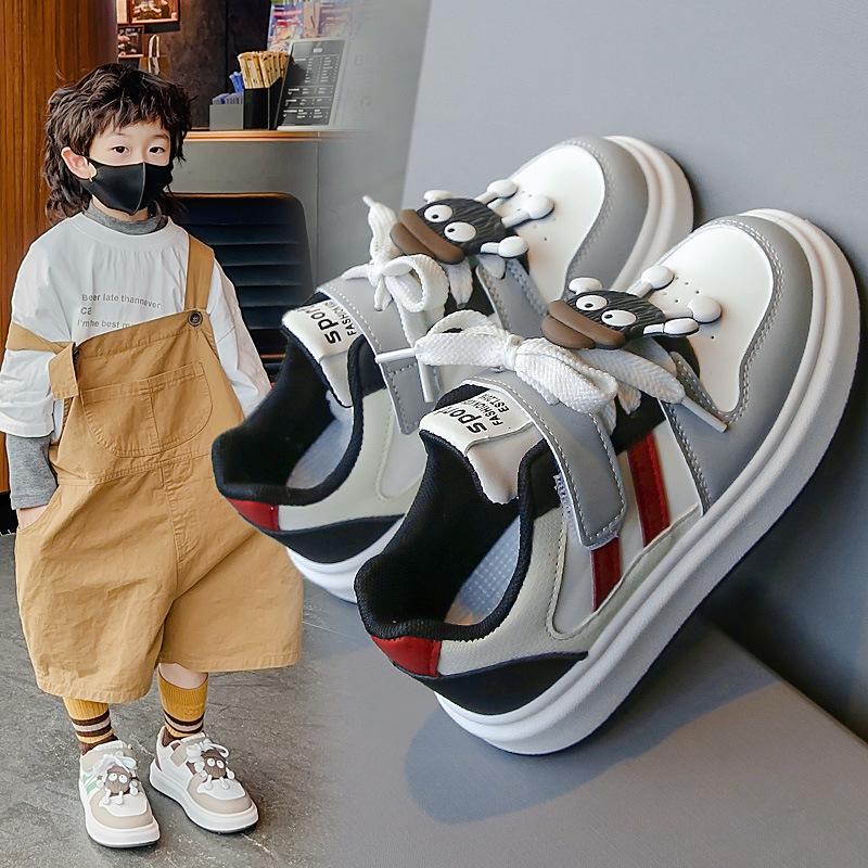 Children's Little White Shoes 2025 Autumn New Girls Cartoon Soft-soled Sports Shoes Korean Version Lightweight Non-slip Casual Board Shoes