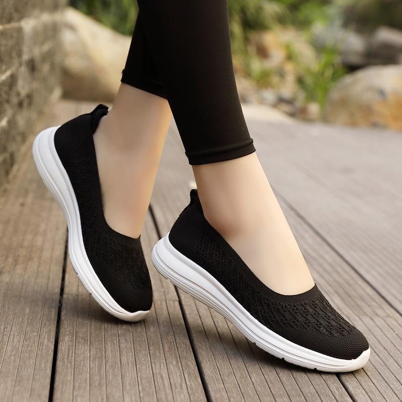 Summer new large size shallow mouth flat shoes cloth shoes women