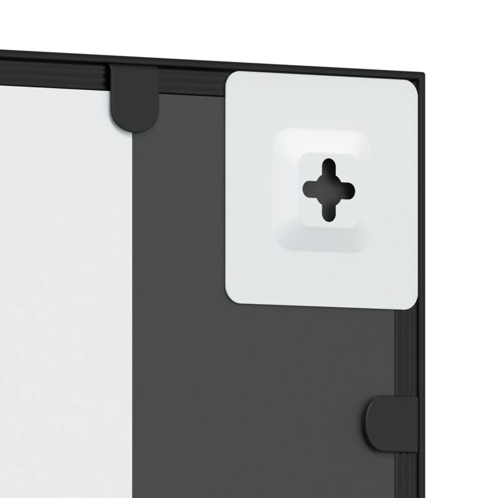 Wall Mirror Black 50x60 cm Rectangular Iron