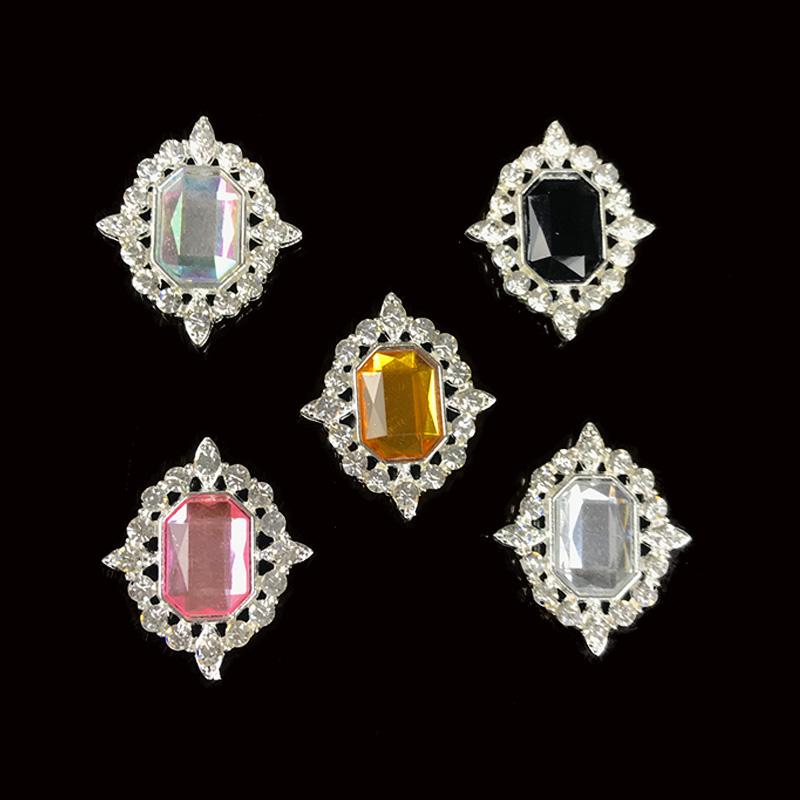 

Engood 50Pcs Rhinestones Button Sewing Trim & Embellishments Craft Buckle for DIY Wedding Decoration Hair Phone Case Accessories