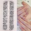 Mix 3D Flatback Nail  12 Grids Mini  Diamonds For Nail Art Glitter Charm Decorative Diy Manicure Art Accessor