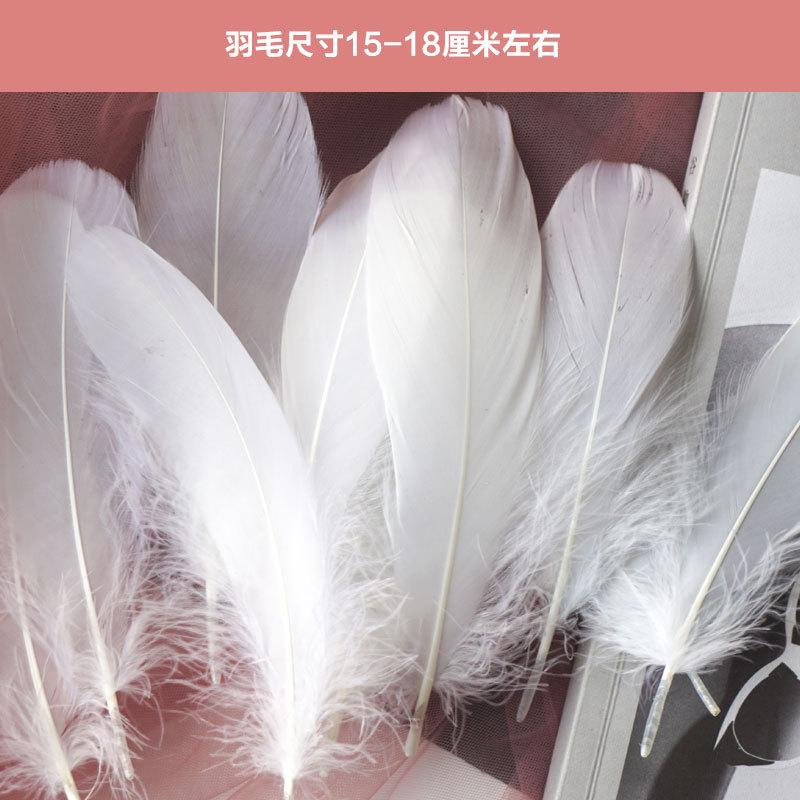 50Pcs Goose Feather Soft Big Floating Diy Sunflower Wall Decoration Dream Catcher Wing Decoration Handmade Material Colored Cat Stick Feather