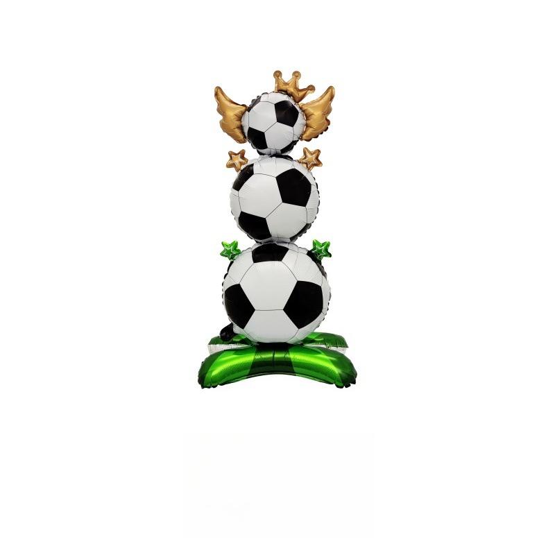 4D Standing Football & Rugby Balloons, Trophy Soccer Balloon Pile, Ideal for Birthday Party Decorations, Sports Theme Party Supplies & Gifts