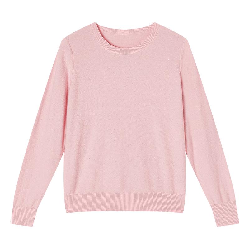 Women s Wool Blend Round Neck Knitted Pullover S