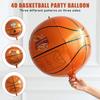9Pcs Basketball Digital Balloon Set 22in 4D Sphere Balloons With 40 Inch Number Sports Basketball Themed Birthday Party Supplies
