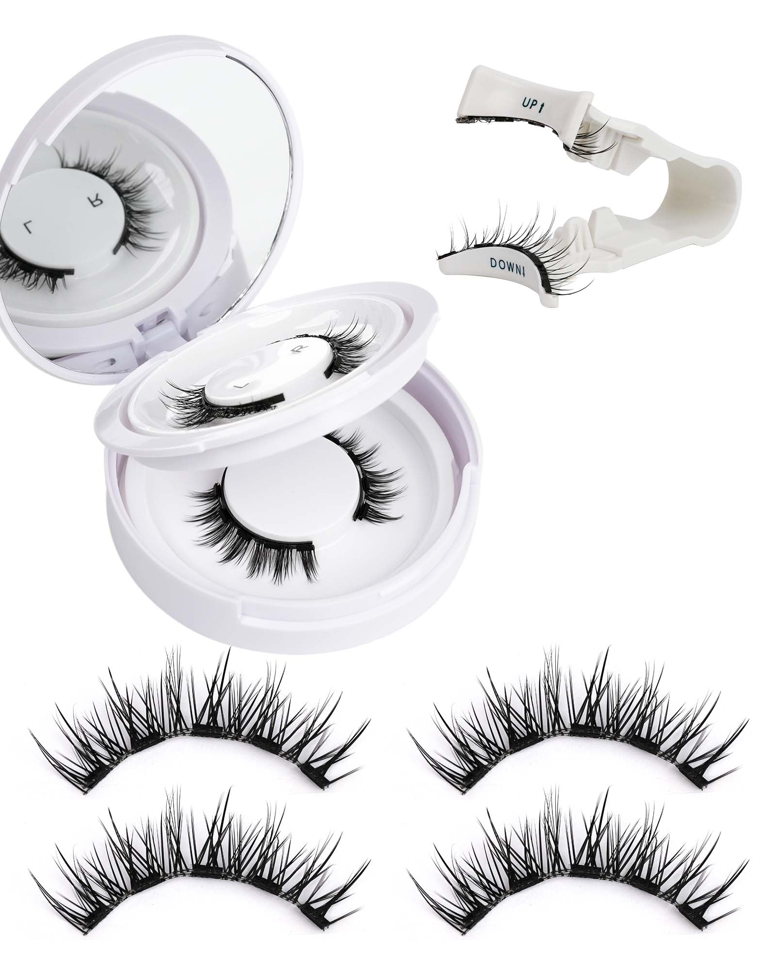 

LZM Magnetic 2 Magnetic False Magnetic False Easy to For Travel 05 Eyelashes, Pairs, Eyelashes, Lightweight, Eyelashes, Install, Waterproof, Reusable,