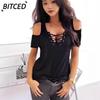 Moda feminina casual cor sólida estampa blusas e camisas de manga curta